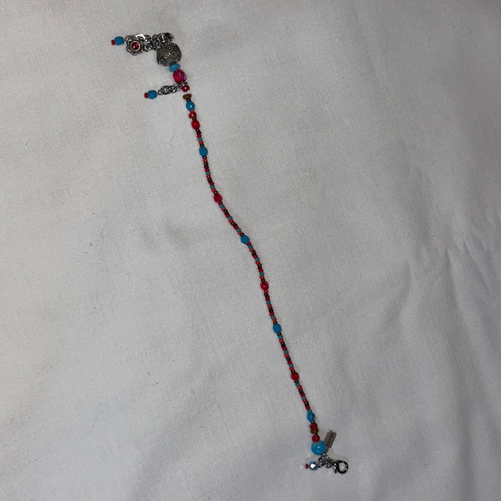 FAITH “Fire and Ice” anklet with multicolor beads